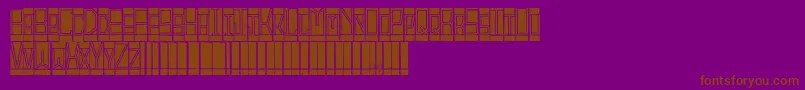 BLOCTS  -fontti – ruskeat fontit violetilla taustalla