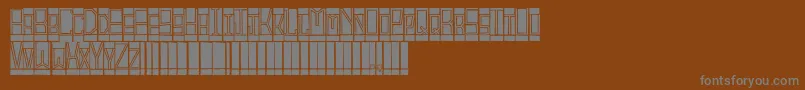Шрифт BLOCTS   – серые шрифты на коричневом фоне