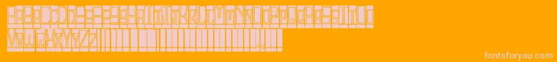 フォントBLOCTS   – オレンジの背景にピンクのフォント