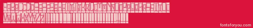 BLOCTS   Font – Pink Fonts on Red Background