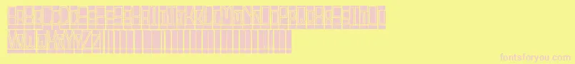 BLOCTS   Font – Pink Fonts on Yellow Background