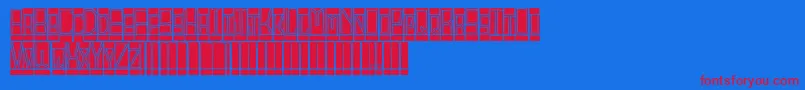 BLOCTS   Font – Red Fonts on Blue Background