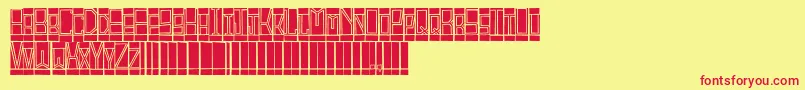 BLOCTS   Font – Red Fonts on Yellow Background