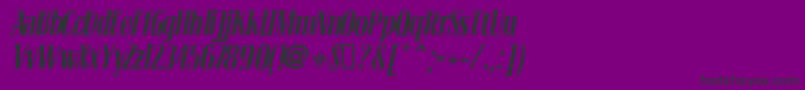 BLOCV   -Schriftart – Schwarze Schriften auf violettem Hintergrund