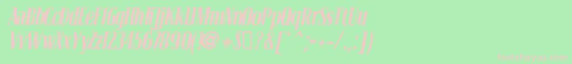 BLOCV    Font – Pink Fonts on Green Background