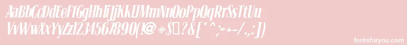 BLOCV    Font – White Fonts on Pink Background