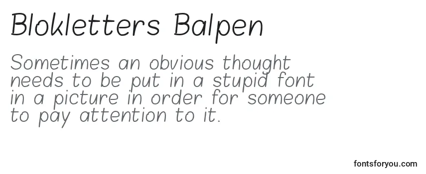 Revisão da fonte Blokletters Balpen
