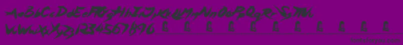 AsylumMansion Font – Black Fonts on Purple Background