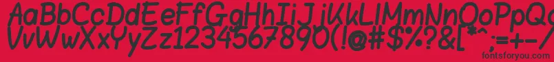 Blokletters Viltstift Font – Black Fonts on Red Background