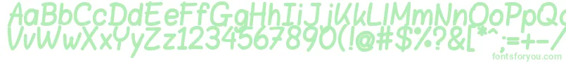 Blokletters Viltstift Font – Green Fonts on White Background