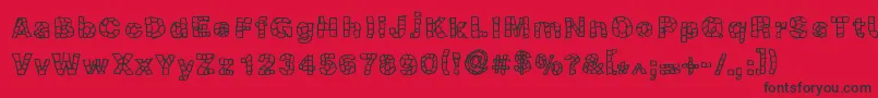 Blokqued Font – Black Fonts on Red Background