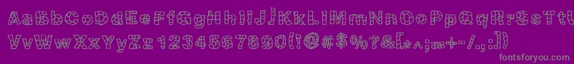 Blokqued Font – Gray Fonts on Purple Background