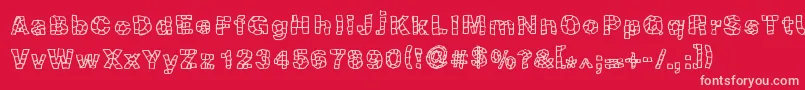 Blokqued Font – Pink Fonts on Red Background