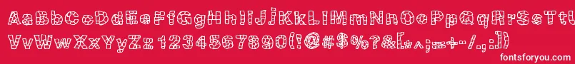 Blokqued Font – White Fonts on Red Background