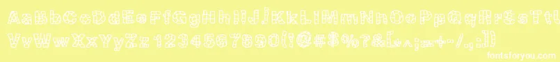 Blokqued Font – White Fonts on Yellow Background