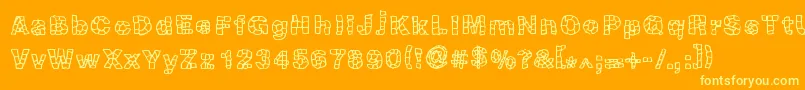 Blokqued Font – Yellow Fonts on Orange Background