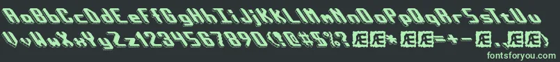 bloktilt Font – Green Fonts on Black Background