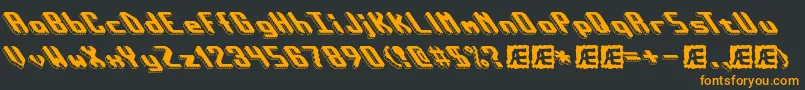 bloktilt Font – Orange Fonts on Black Background