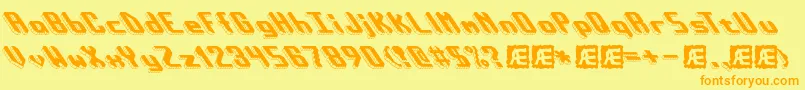 bloktilt Font – Orange Fonts on Yellow Background