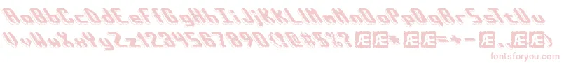 bloktilt-Schriftart – Rosa Schriften auf weißem Hintergrund