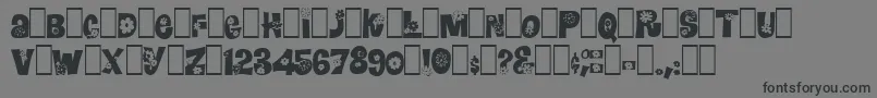 Blomster Font – Black Fonts on Gray Background