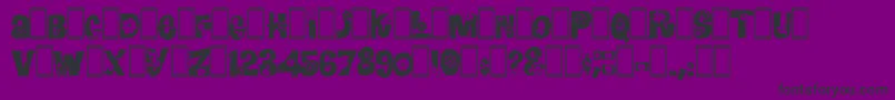 Blomster-Schriftart – Schwarze Schriften auf violettem Hintergrund