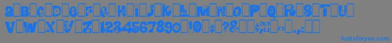Шрифт Blomster – синие шрифты на сером фоне