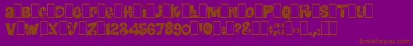 Blomster-fontti – ruskeat fontit violetilla taustalla