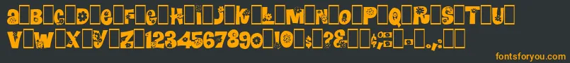 Blomster Font – Orange Fonts on Black Background