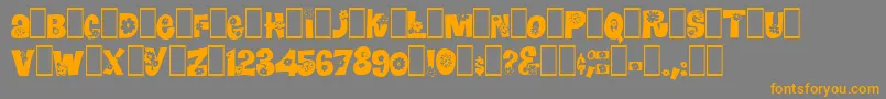 Blomster Font – Orange Fonts on Gray Background