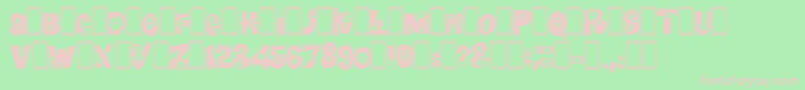 フォントBlomster – 緑の背景にピンクのフォント