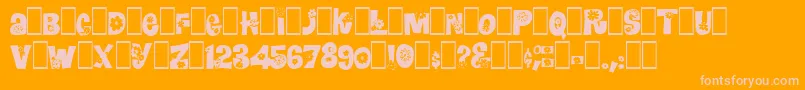 フォントBlomster – オレンジの背景にピンクのフォント