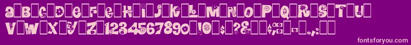 フォントBlomster – 紫の背景にピンクのフォント