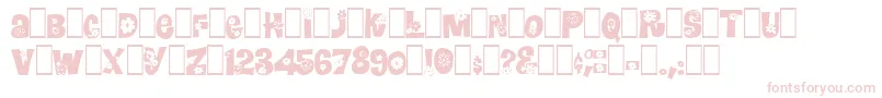 Шрифт Blomster – розовые шрифты на белом фоне
