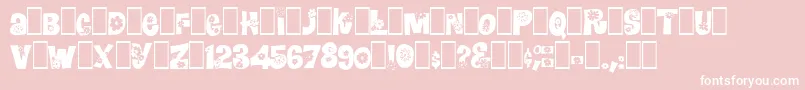 Шрифт Blomster – белые шрифты на розовом фоне