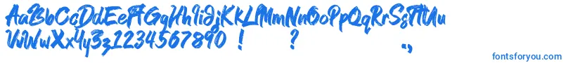 Czcionka Blondness demo – niebieskie czcionki