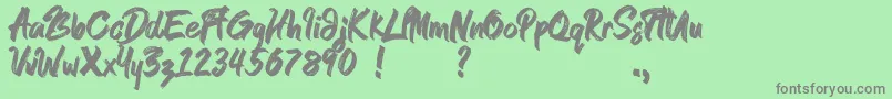 Blondness demo-Schriftart – Graue Schriften auf grünem Hintergrund