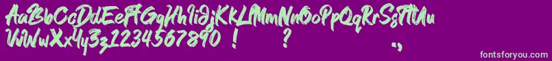 Blondness demo Font – Green Fonts on Purple Background
