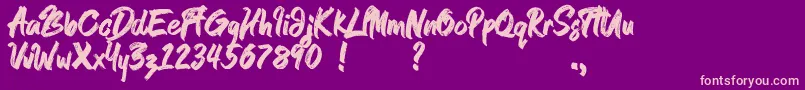 Blondness demo Font – Pink Fonts on Purple Background