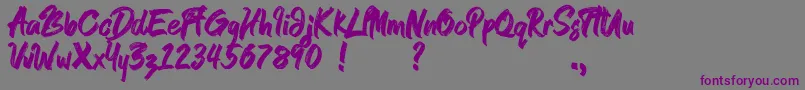 Blondness demo-Schriftart – Violette Schriften auf grauem Hintergrund