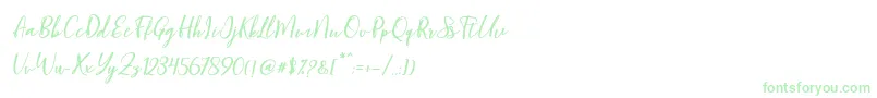Blondy Slant Font – Green Fonts on White Background