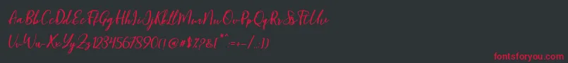 Blondy Slant Font – Red Fonts on Black Background