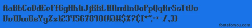 blonibld Font – Black Fonts on Blue Background