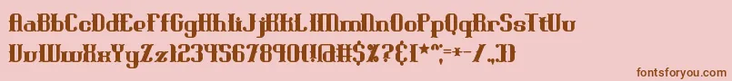 blonibld Font – Brown Fonts on Pink Background