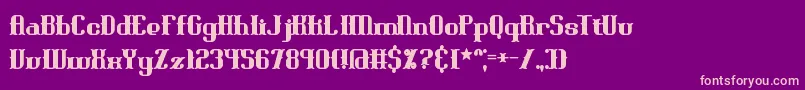 blonibld Font – Pink Fonts on Purple Background