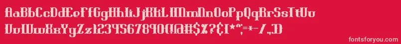 blonibld Font – Pink Fonts on Red Background