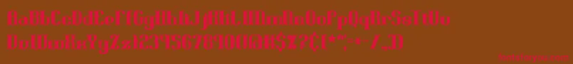 Шрифт blonibld – красные шрифты на коричневом фоне