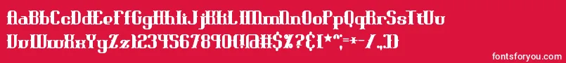 フォントblonibld – 赤い背景に白い文字