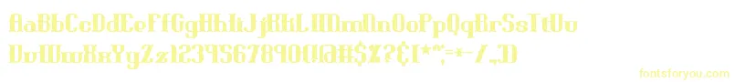 blonibld Font – Yellow Fonts on White Background