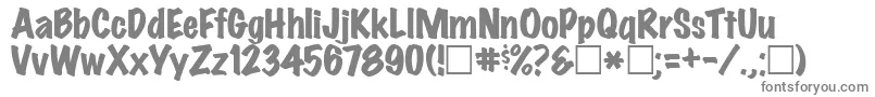 MarkerFeltWidePlain Font – Gray Fonts on White Background